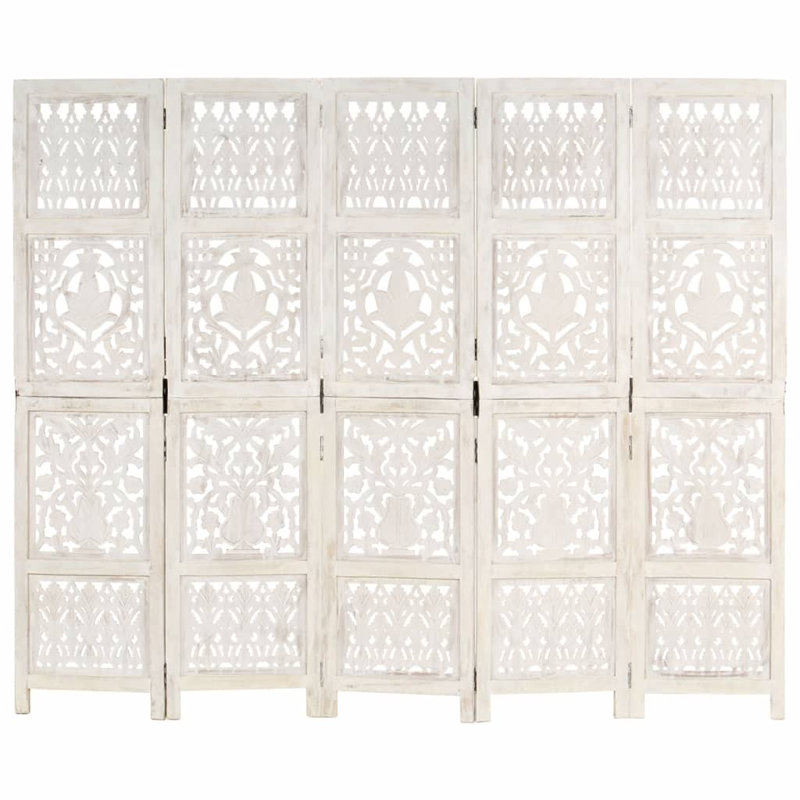 Blondell 165cm H Folding Room Divider, 5, White