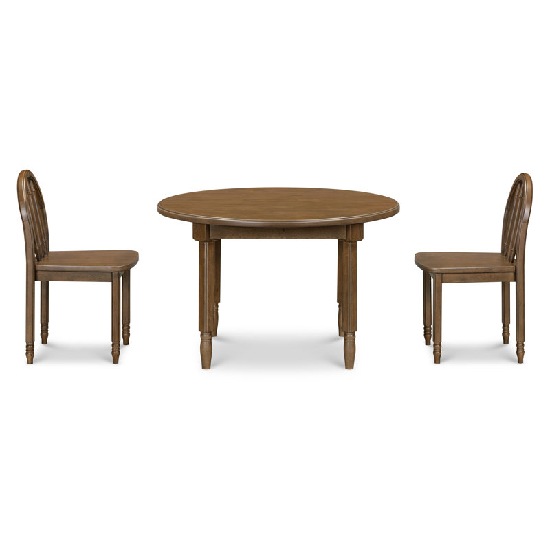 Liberty Play Table & Spindle Chairs Set, Natural Walnut
