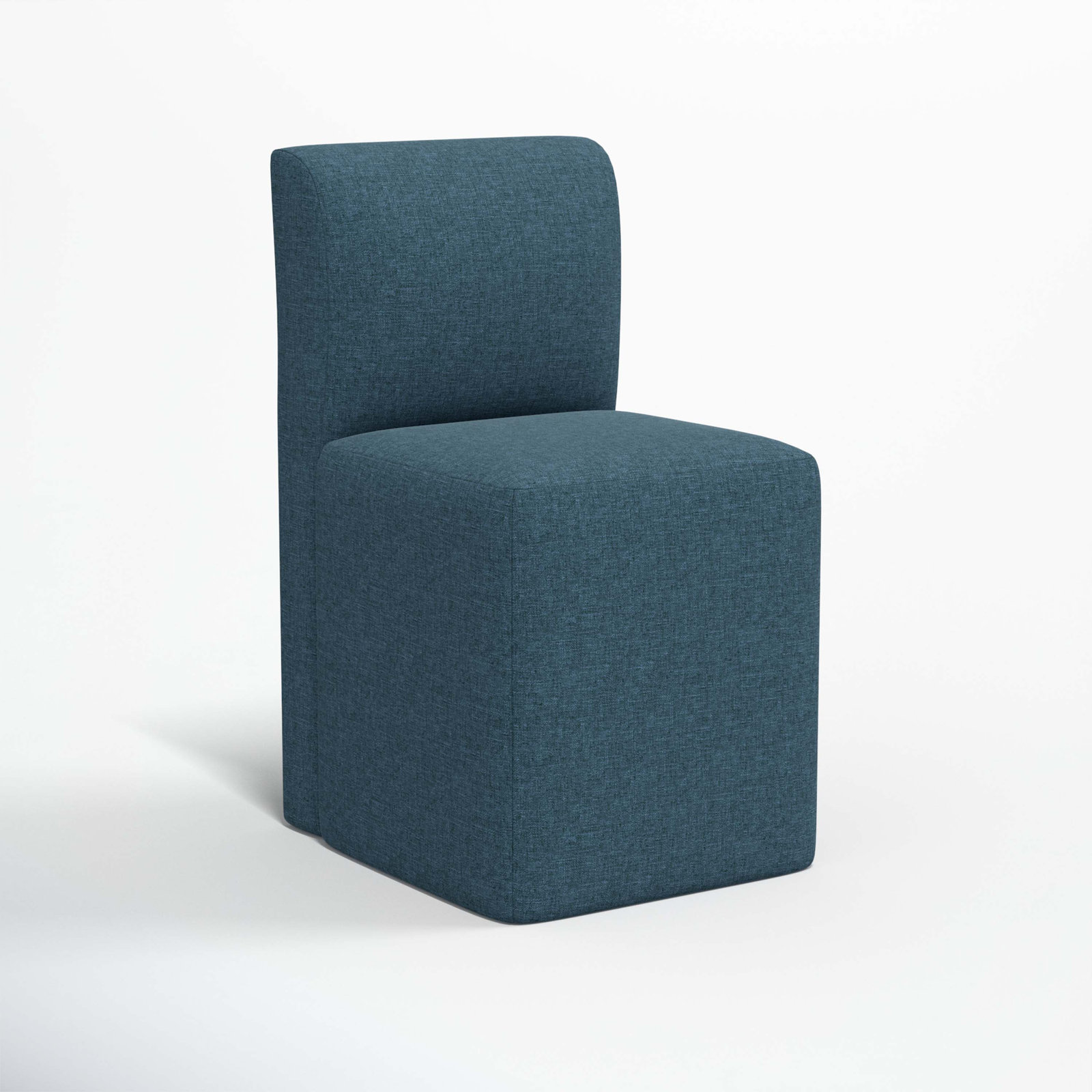 Mendy Linen Parsons Dining Chair, Zuma Navy Textured Linen