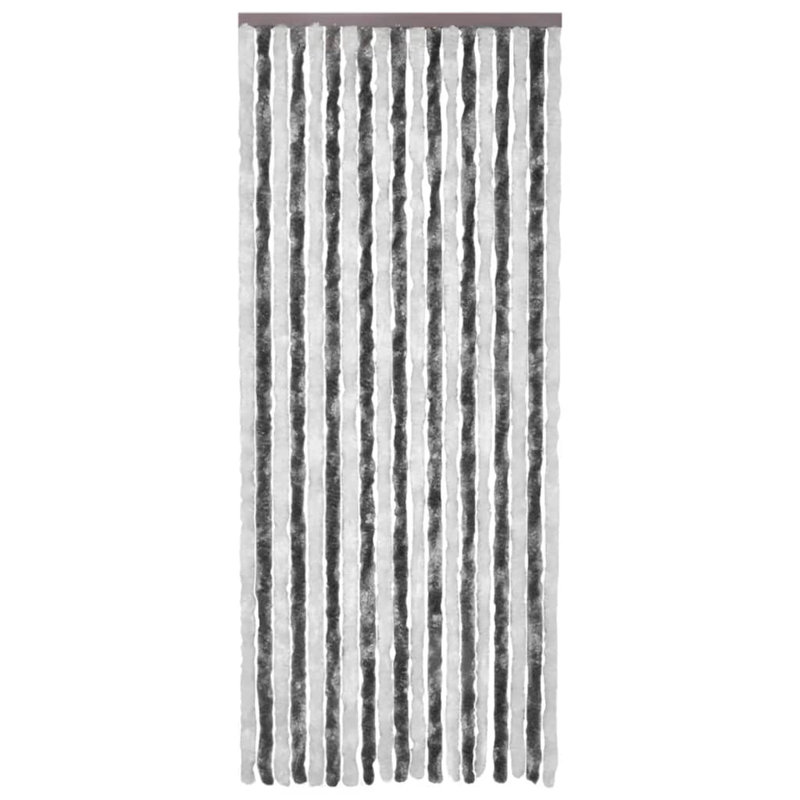 Birchanger Room Darkening Curtain Single Panel, Grey/White, 90cm Width x 220cm Drop