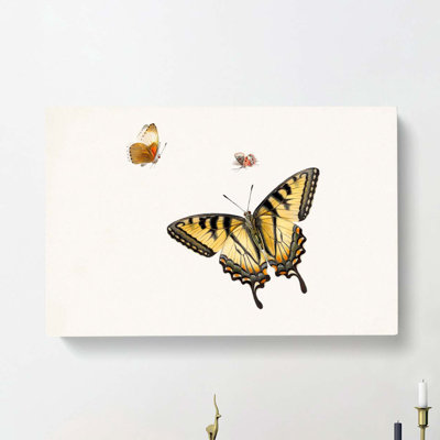 Three Butterflies by Herman Henstenburgh - Wrapped Canvas
