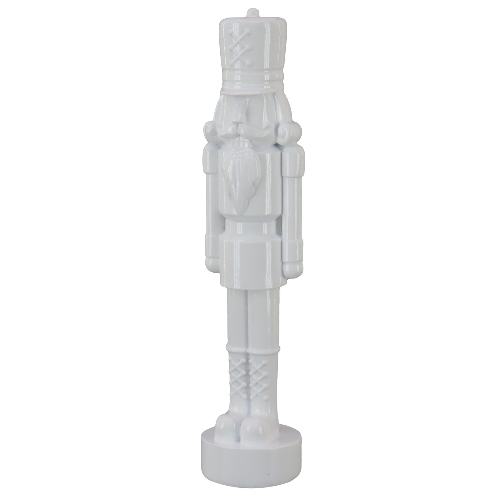 Nutcracker Christmas Decor, 18.00" H x 4.33" W x 5.12" D, White