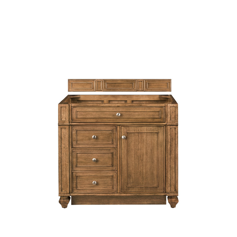 Bristol 36'' W Single Bathroom Vanity Base, Saddle Brown