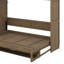 Lit escamotable double avec garde-robe, tiroirs et tablettes