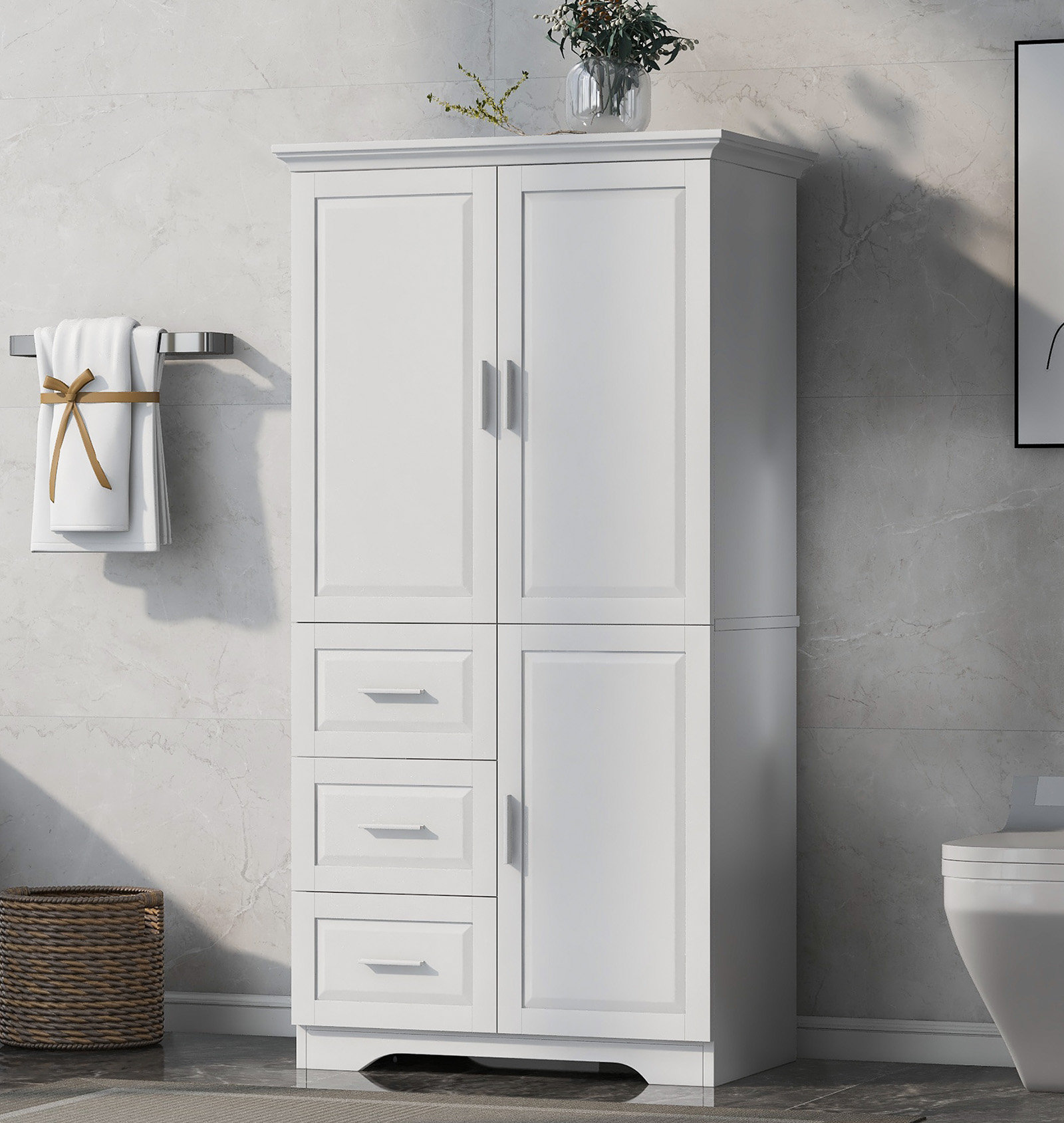 Wildon Home® Aulda Freestanding Bathroom Cabinet | Wayfair