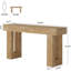Console en bois, table d'appoint, table de salon rectangulaire derrière le canapé-1737043542