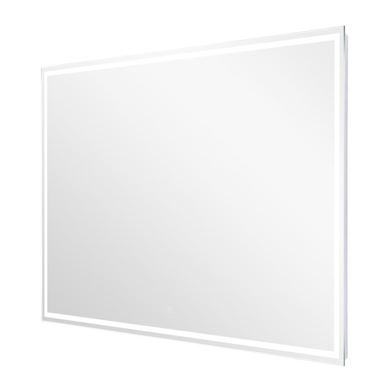 Attache Rectangle LED Backlit Wall Mounted Bathroom Mirror, 32" x 40"