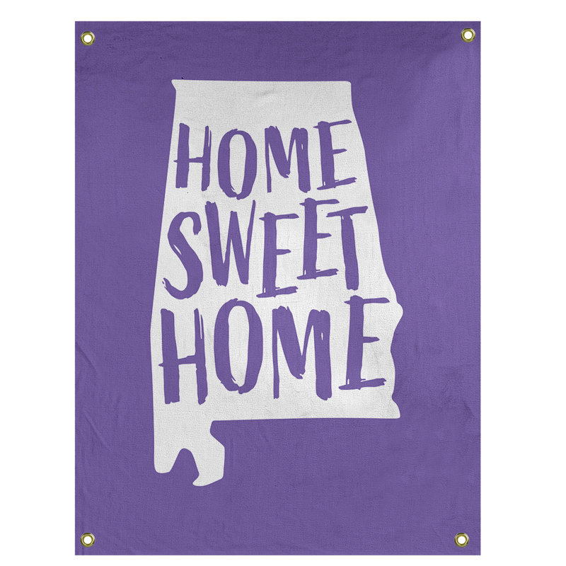 Tapisserie murale alabama à la maison, H 59 po x l 50 po, Mauve