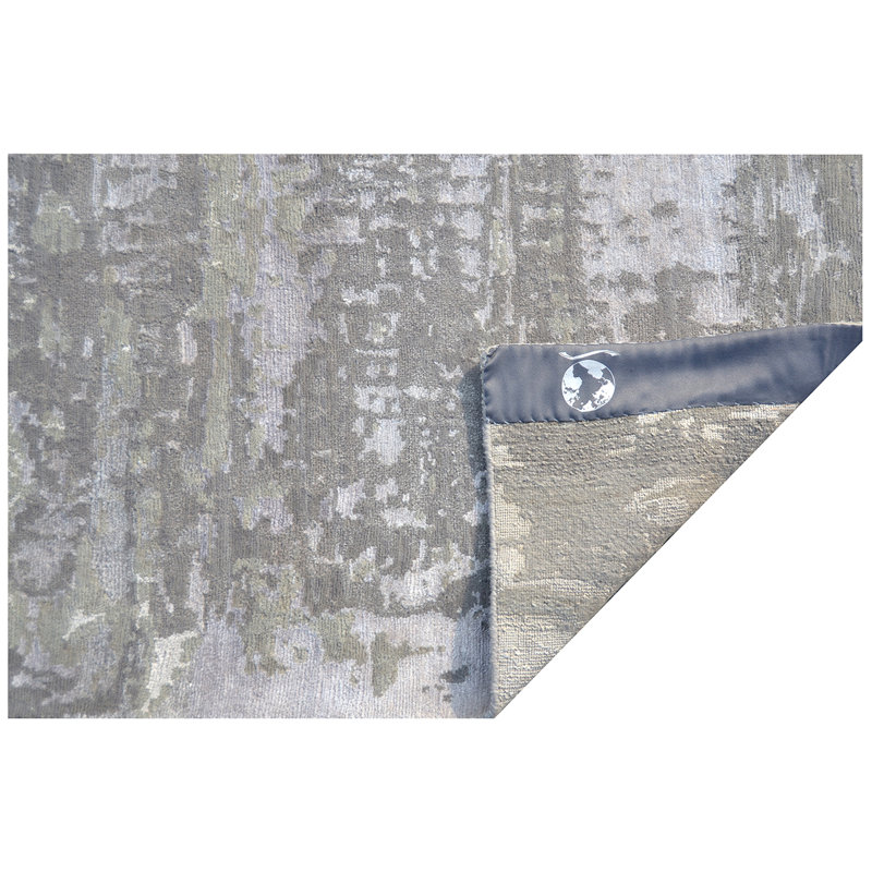 Abstract Area Rug in Gray, Rectangle 12' x 15'