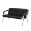 Chaises 2 places pour salle d'attente - Chaise de réception avec accoudoirs en cuir polyuréthane, chaises d'invité de bureau et chaise de réception pour bureau d'école-50352005