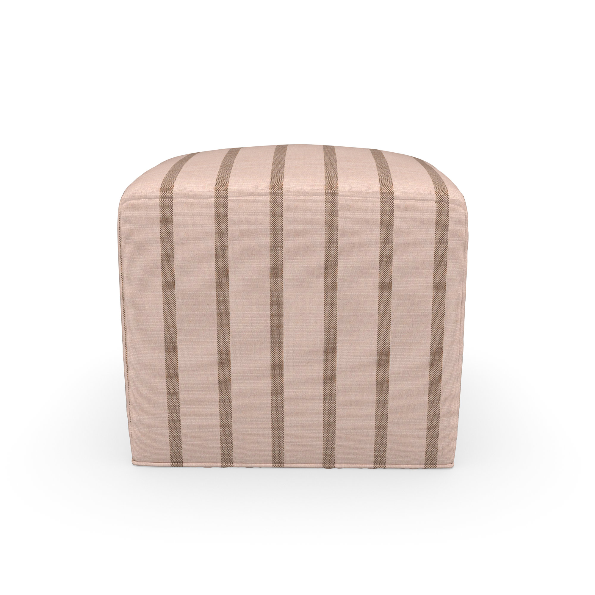Praia Sunbrella® Outdoor Ottoman, Unwind Cameo, 18" H x 18" W x 18" D