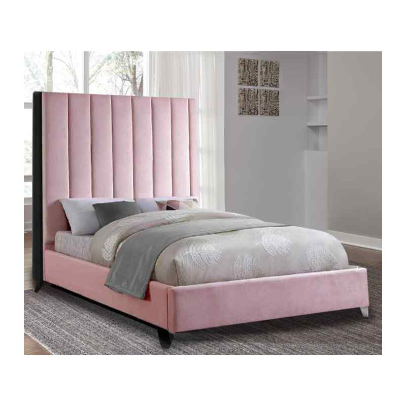 Upholstered Bed, Single (3'), Pink