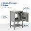 Meuble-lavabo de salle de bain avec lavabo, portes à fermeture douce, support de rangement et tablette ouverte pour une organisation et un style améliorés