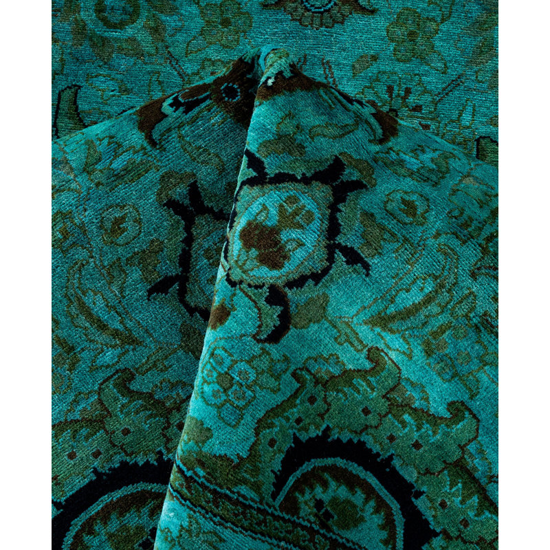 Overdyed One-of-a-Kind 9' 1" X 9' 1" Hand Knotted Area Rug
