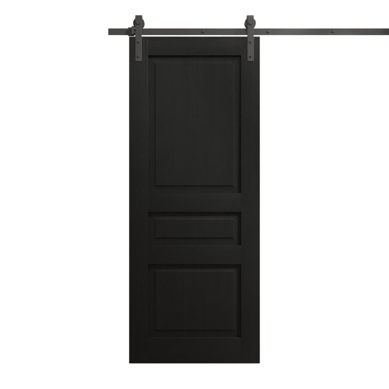 Porte de grange moderne | Ego 5012 | Ensemble de quincaillerie lourde pour rails | Portes intérieures solides, 30 po x 80 po