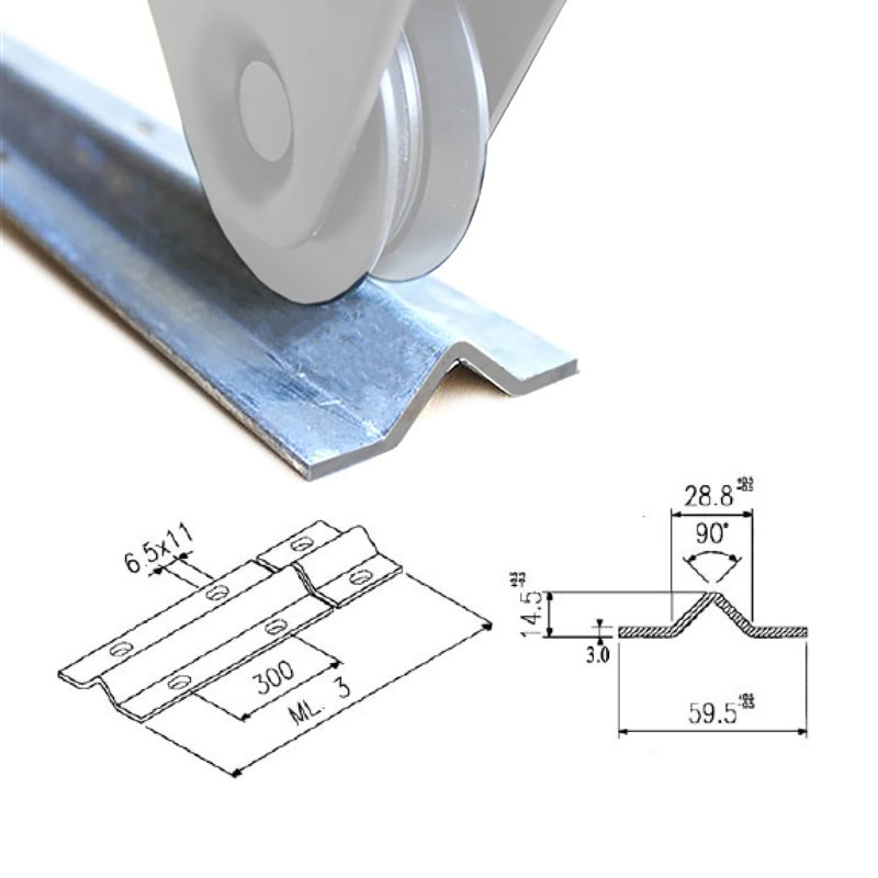 Rail en aluminium inversé avec rails en V de 18 pi