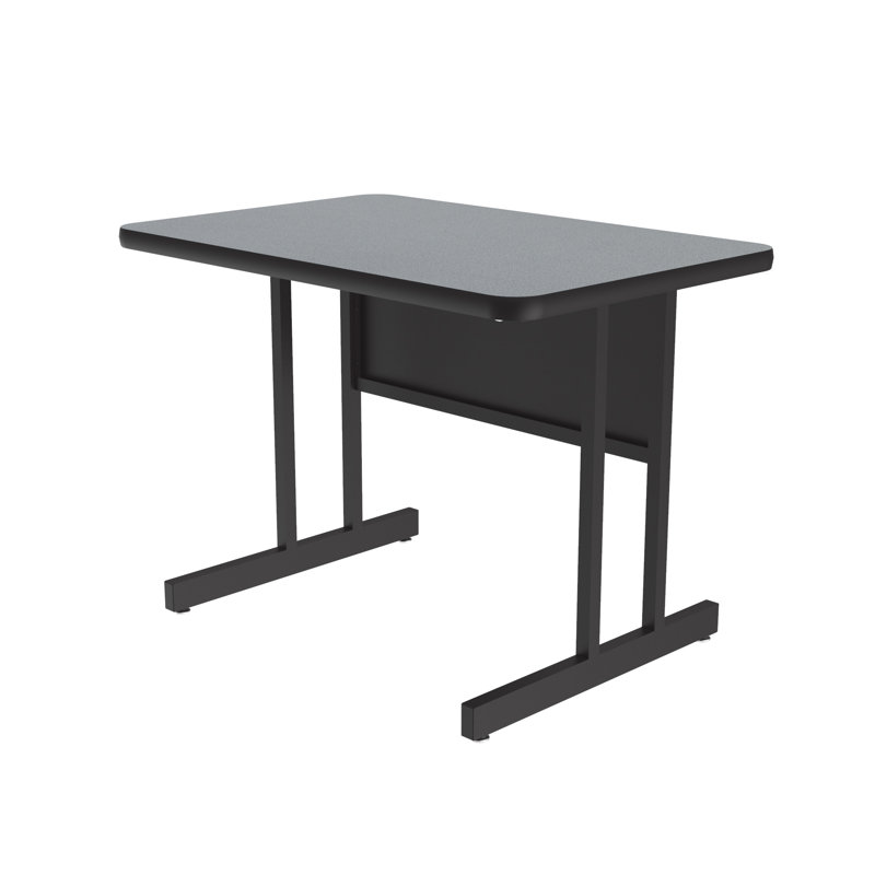 Steel Computer Desk, 26" H x 36" W x 24" D, Gray