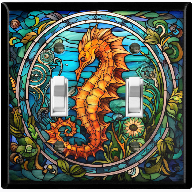 Nature Themed 2 - Gang Toggle Light Switch Standard Wall Plate