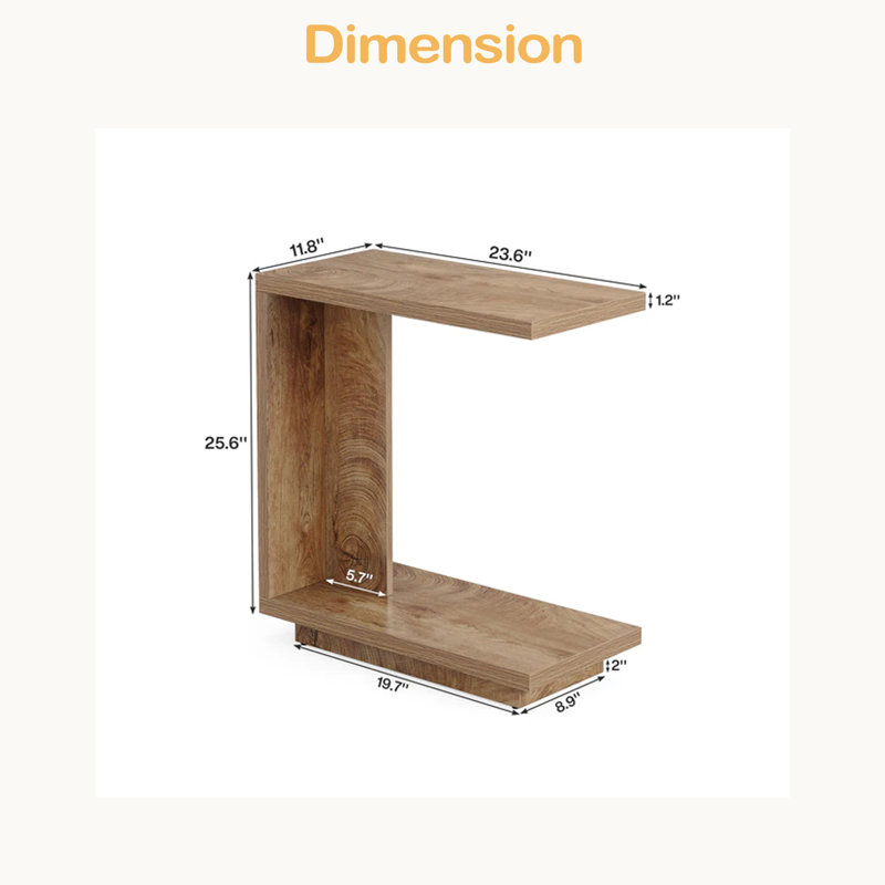 C-Shaped Bedside Table,Stylish Side Table