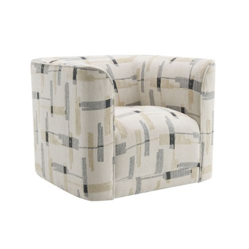 Chaise en tissu beige avec pivot Darya - moderne et chic