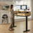 59" L Modern Large Electric Standing Desk With 3 Drawers And Charging Station, Height Adjustable Home Office Computer Desk With Ergonomic Monitor Stand