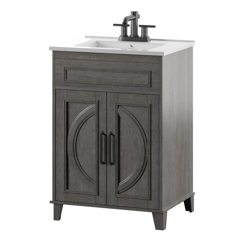 Ensemble de meuble-lavabo simple 24 po Hartzler, Gris patiné