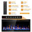 Recessed or Wall Mounted Electric Fireplace, Logs & Crystals, Remote Control,Remote Control, Timer, Dimmer, 12 Flame Colours, 750/1500W, Narrow Bezel-405497120
