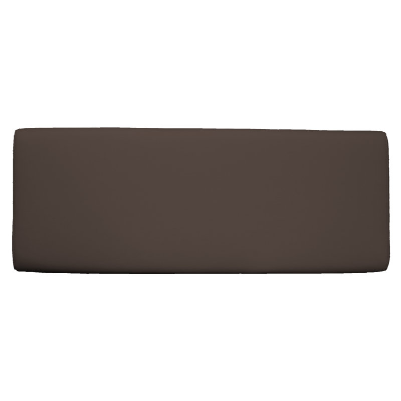 Plain Upholstered Bench Backrest Cushion Panel (Multiple Colors & Sizes Available), Fudge, 18" H x 48" L x 3" D, Straight