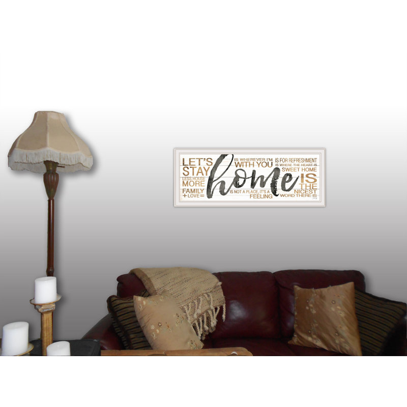 Home par Marla Rae - cadre photo, art textuel sur papier, Cadre blanc