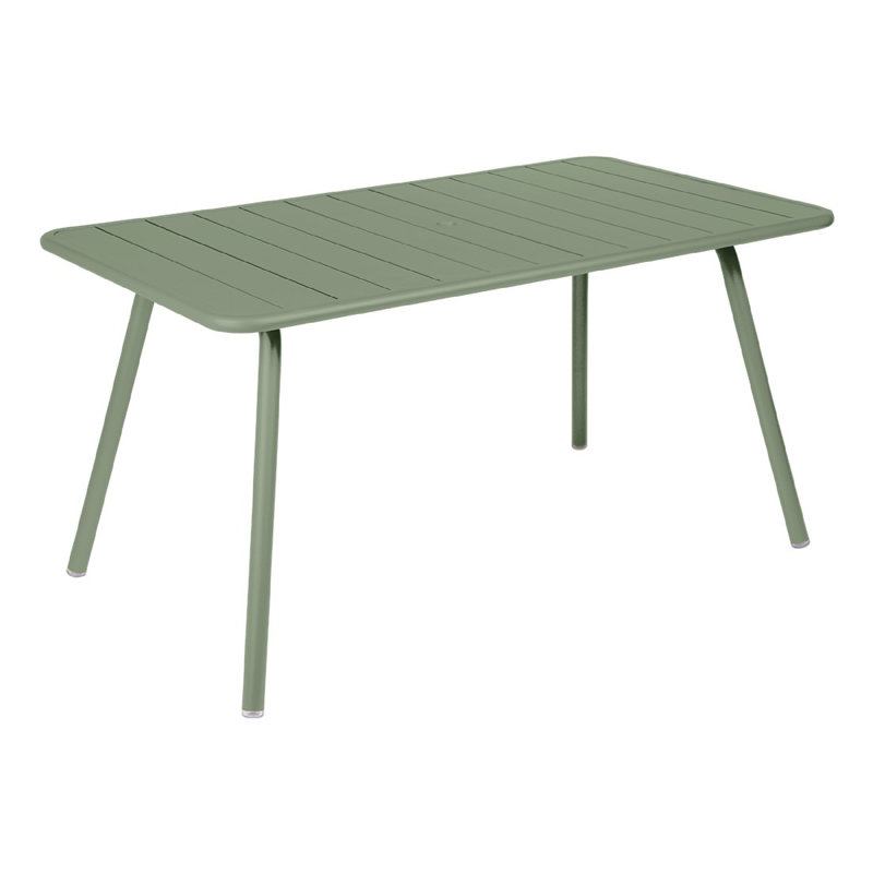 Luxembourg Outdoor Dining Table, Acapulco Blue, 31.5" W x 57" L x 29" H