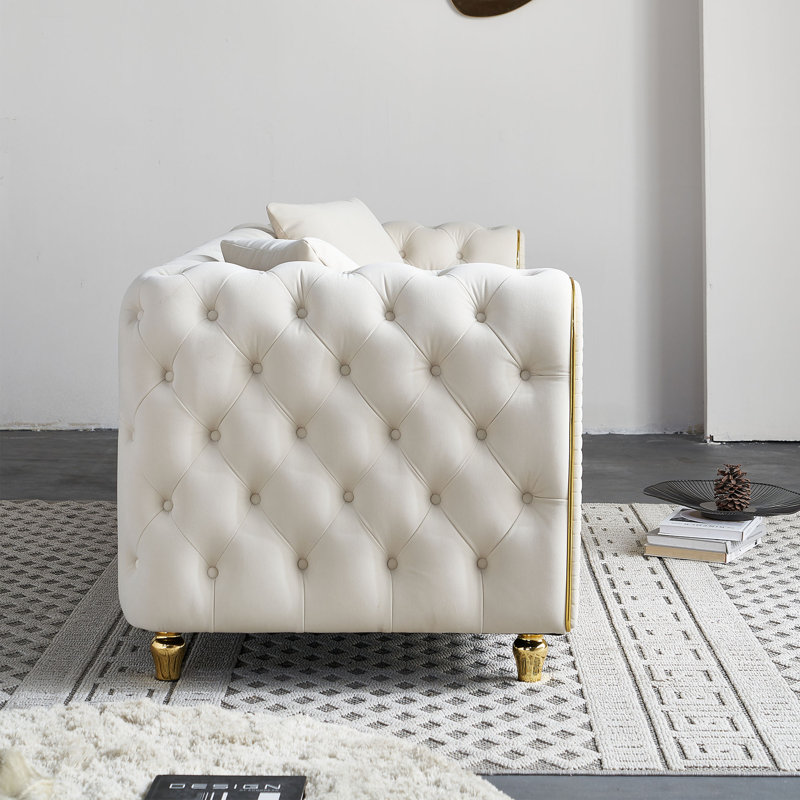 Canapé 86 pièces de luxe moderne capitonné pour le salon, Beige
