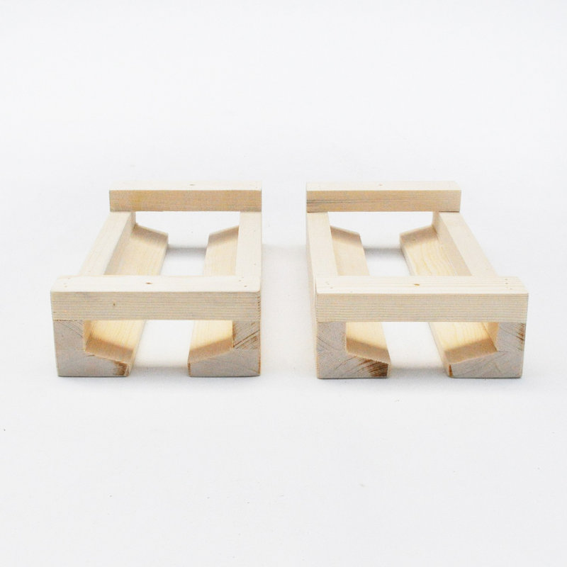 2 Piece Solid Wood Accent Shelf