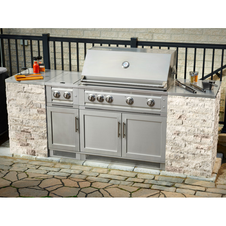 Stainless Steel Modular Outdoor Kitchens Costco Gas Grill Cabinet