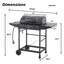 Barbecue au gaz propane à 4 brûleurs avec brûleur latéral 42 000 BTU Barbecue en acier inoxydable