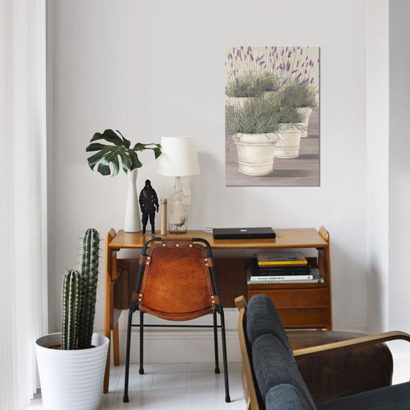 « lavande », impression sur toile, H 12 po x l 8 po x P 0,75 po, Pas de tapis, Toile tendue