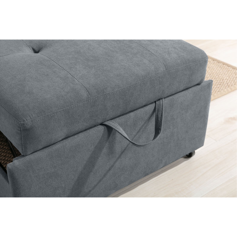 Fauteuil convertible 35 po, Gris foncé