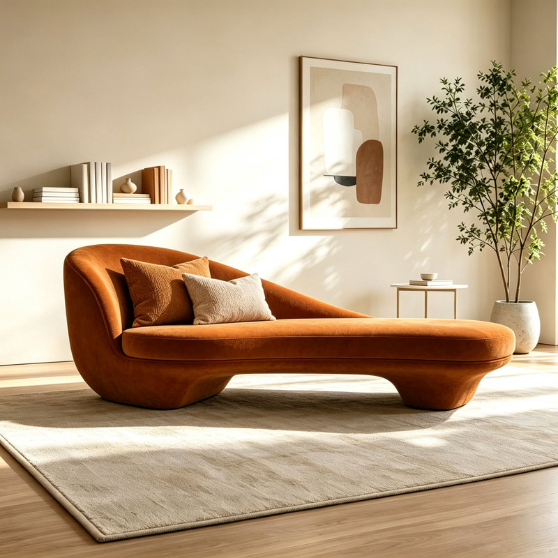 Chaise longue de loisir de style luxueux, Gray
