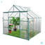 Base surélevée à double porte en polycarbonate pour serre