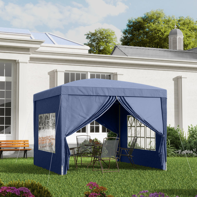 Medberry 3m x 3m Steel Pop-up Gazebo, Blue
