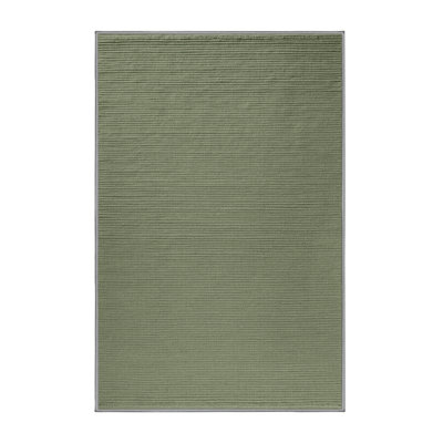 Machine Washable Solid Brown Area Rug