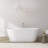 63 Inch Freestanding Solid Surface Soaking Bathtub For Bathroom