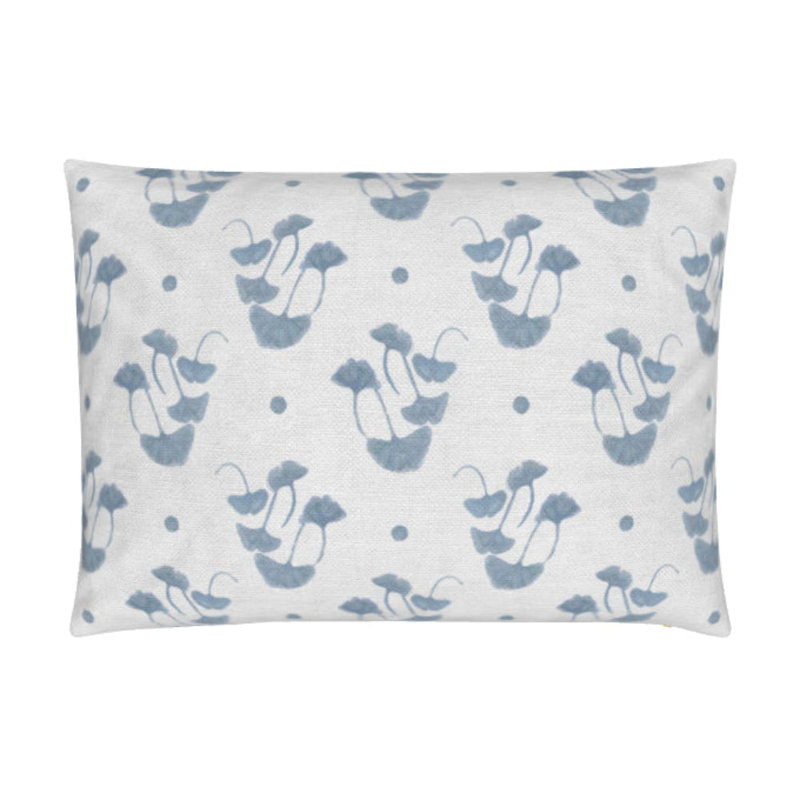 Ginkgo Lumbar Pillow Cover & Insert, Chadwick Blue Floral