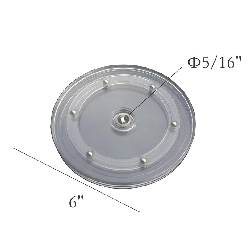 6" Clear Plastic Spinner Lazy Susan Turntable Organizer for Spice Rack Table Cake Kitchen Pantry