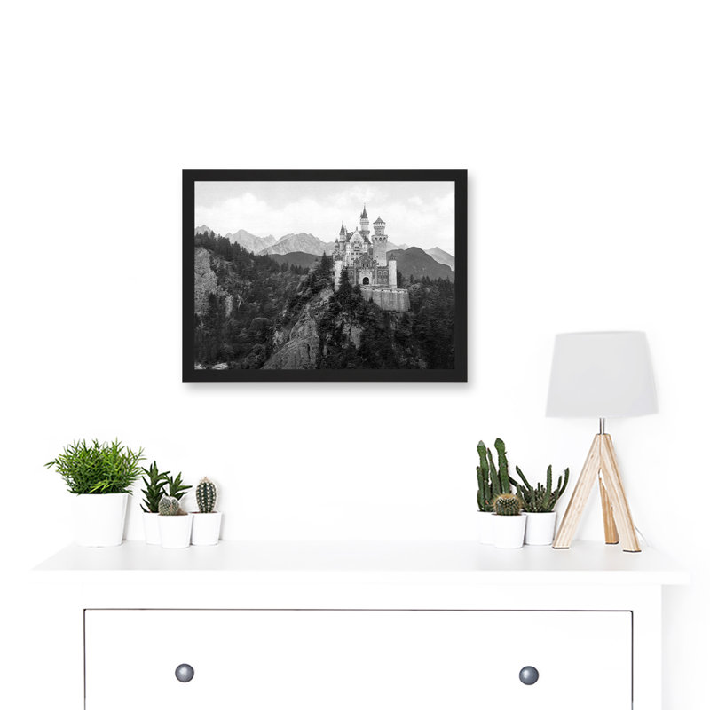 Vintage Photo Neuschwanstein Castle Bavaria Germany - Single Picture Frame Print