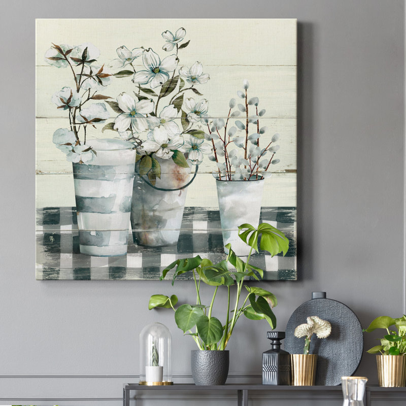 " Spring Gingham I ", 32" H x 32" W x 1" D