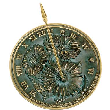 Arlmont & Co. Cyn Thermometer Petals Garden Stake