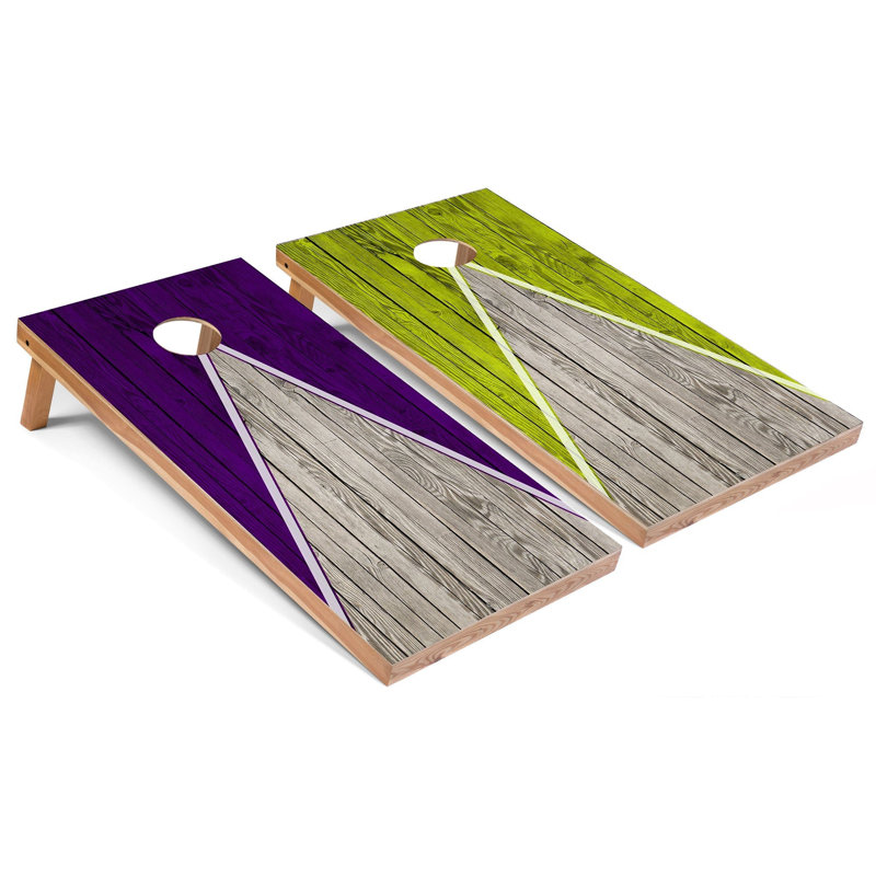 Pyramid Cornhole, Mauve / lime