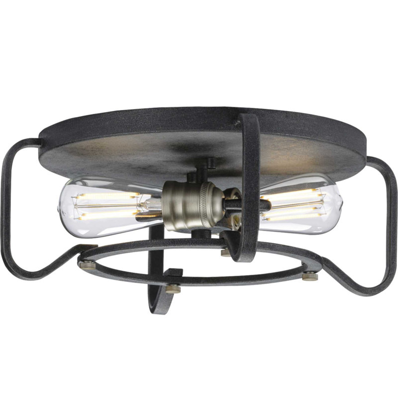Plafonnier encastré géométrique en cage 16 po 2 lumières Fanning