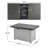 Extendable Rectangle Aluminum Alloy Fire Pit Table
