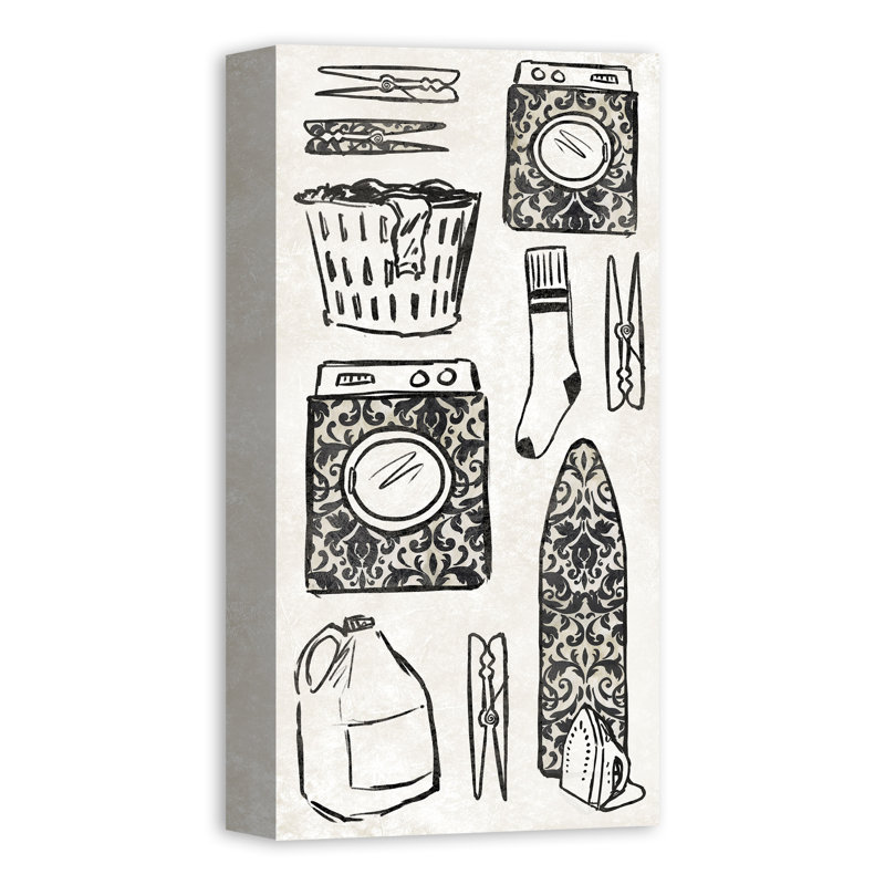 « lessive essentials », reproduction sur toile